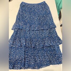Blue patterned skirt